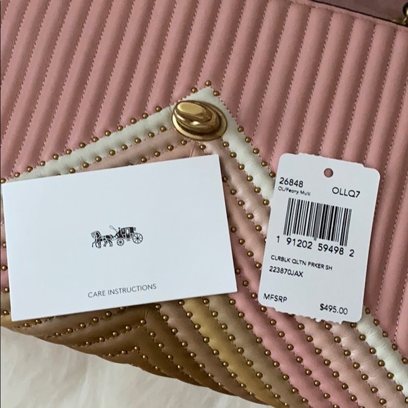 Coach Parker Colorblock With Quilting and Rivets - Picture 8 of 16